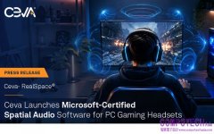 Ceva推出用於PC遊戲耳機的微軟認證空間音訊軟體