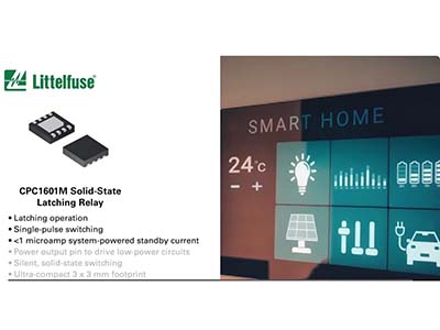 Littelfuse CPC1601M 負載供電保持繼電器，簡化智慧 HVAC 及建築物控制系統的設計